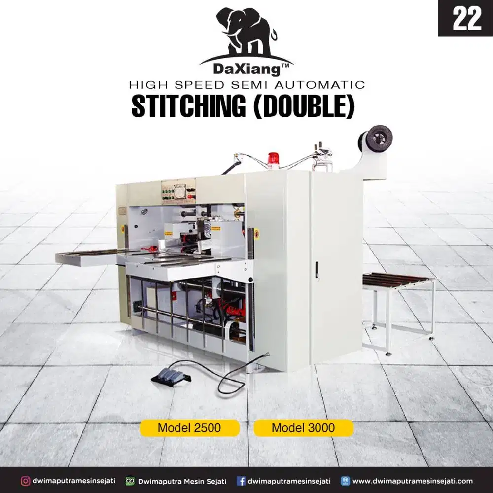 Mesin Semi Otomatis Double Stitching