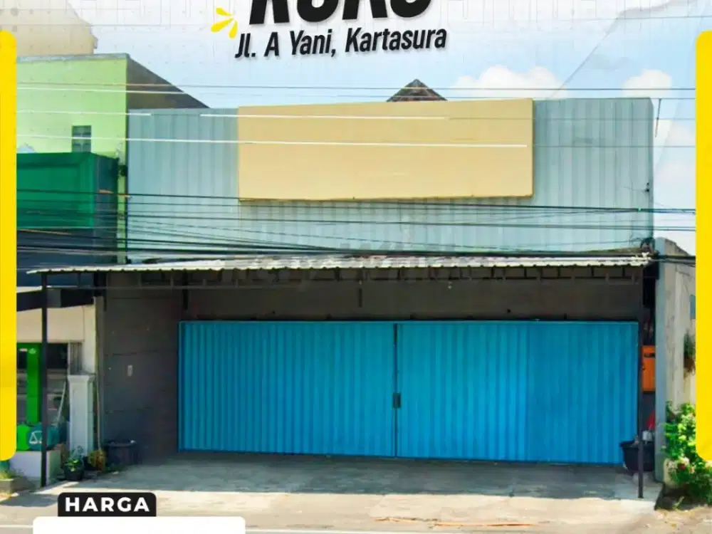Dijual Ruko Strategis di Jl A Yani Makamhaji Kartasura