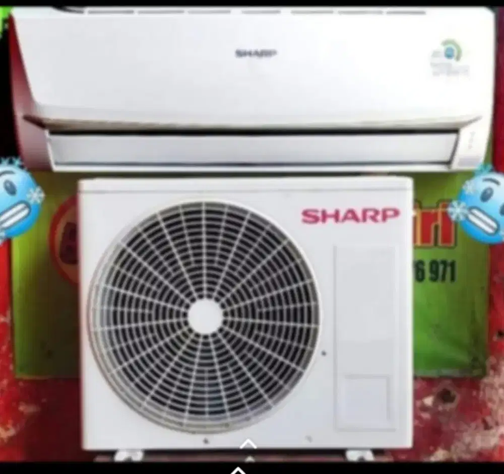Jual ac  sharp  1/2 pk R32 lowwat 360 watt kondisi 95% ori semua