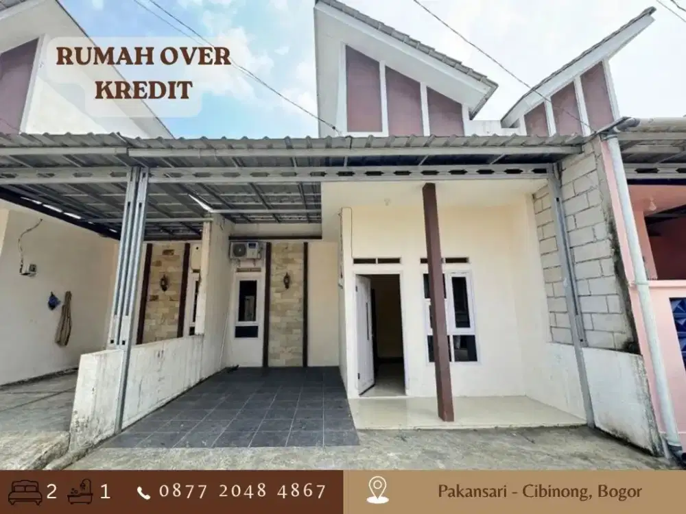 Rumah Over Kredit ccln flat 63JT Pakansari dekat Pemda Cibinong Bogor