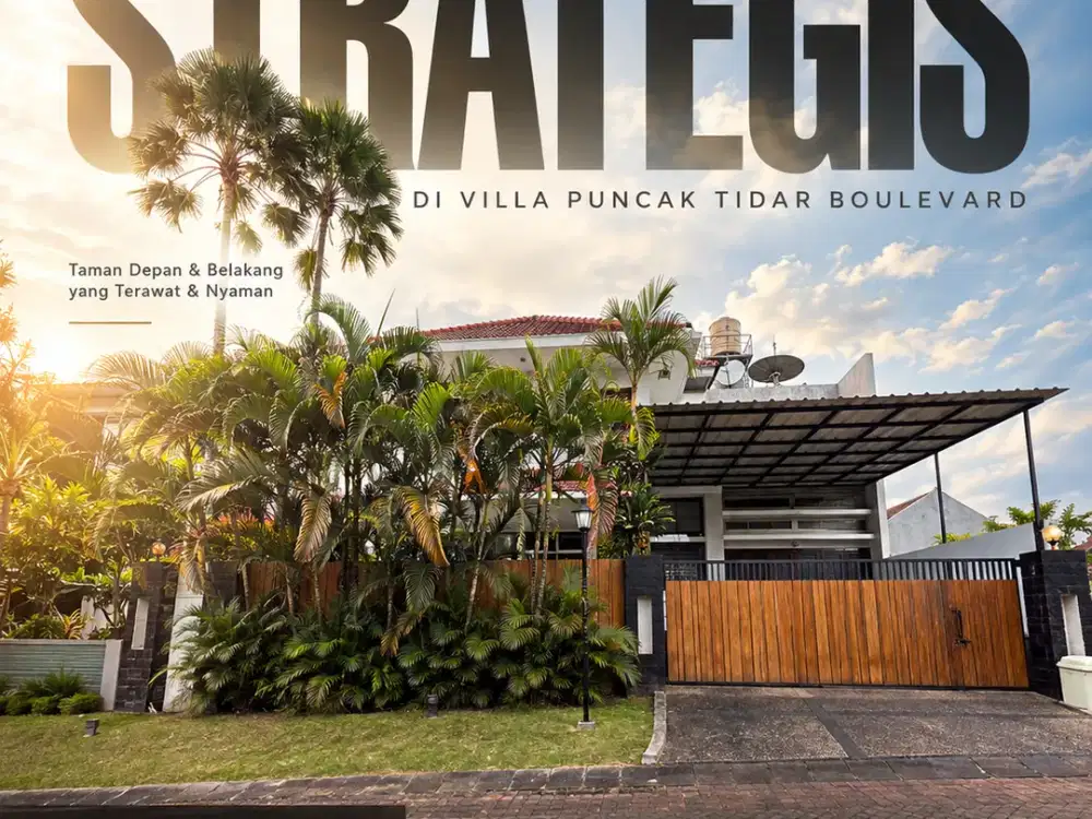 Jual Cepat Rumah Mewah Tropis Modern di jalan kembar villa puncak tidar Malang