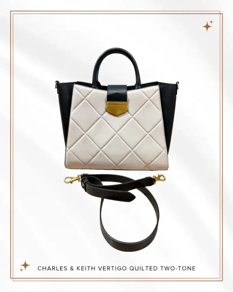 Charles & Keith Vertigo Quilted Two Tone