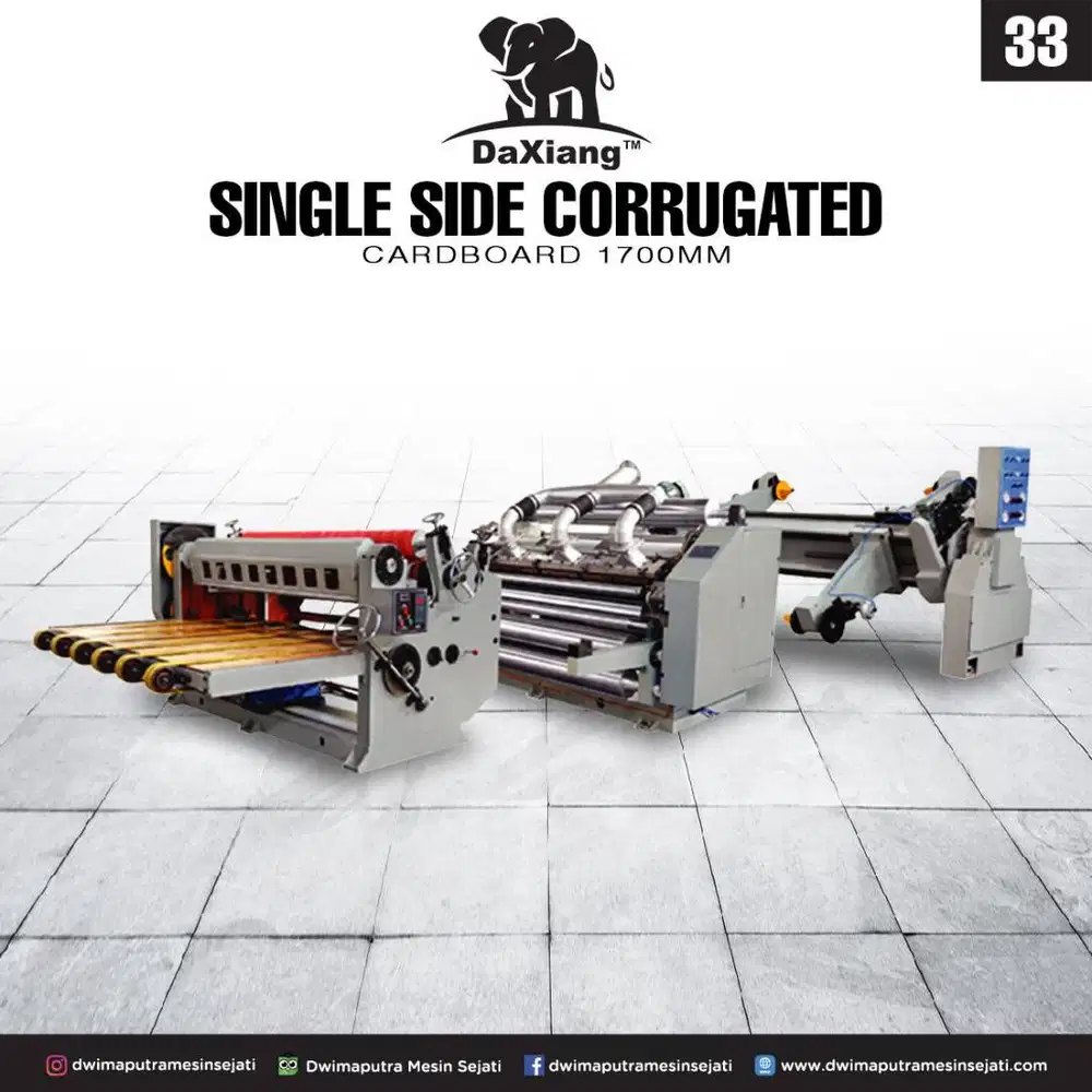 Single Side Corrugated Cardboard Machine 1700mm