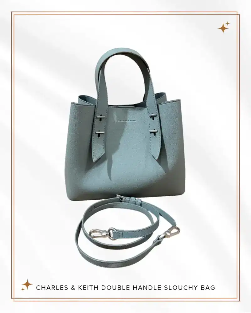 Charles & Keith Double Handle Slouchy Bag