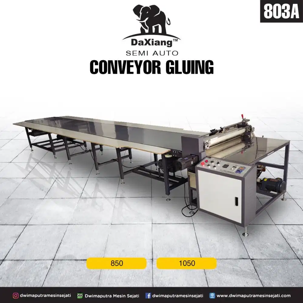 Semi Auto Conveyor Gluing Machine