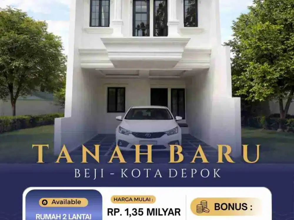Jual Rumah Baru Siap Huni Di Tanah Baru Beji Depok Cluster Mewah Akses 2 Mobil