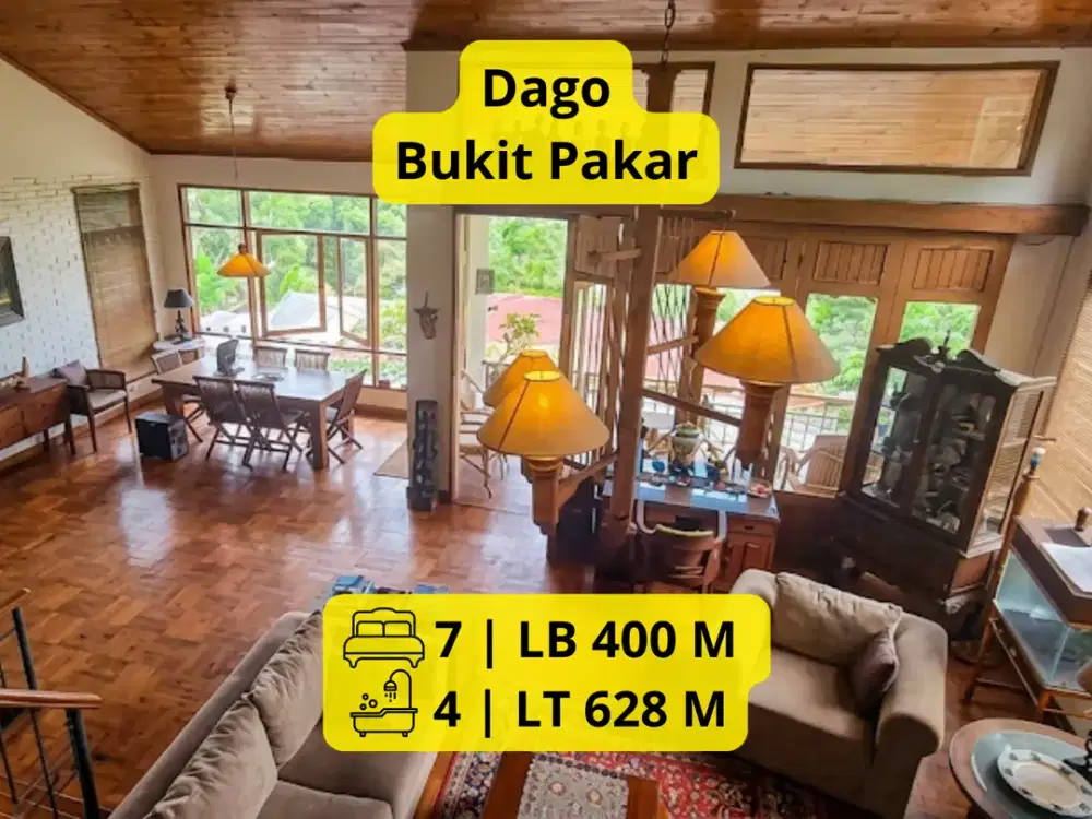 DIJUAL RUMAH MEWAH 4 LANTAI DAGO ATAS BUKIT PAKAR Full Furnished | LT 628 m² | LB 400 m² | 4 KM