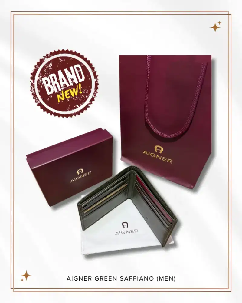 Aigner Green Saffiano (BNIB)