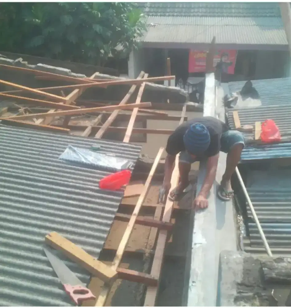 Pemasangan atap baja ringan, kanopi,atap bocor, renovasi rumah