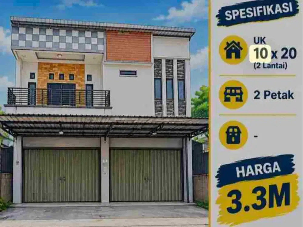 Dijual 2 petak Ruko 2 lantai Jl. Toddopuli X Makassar