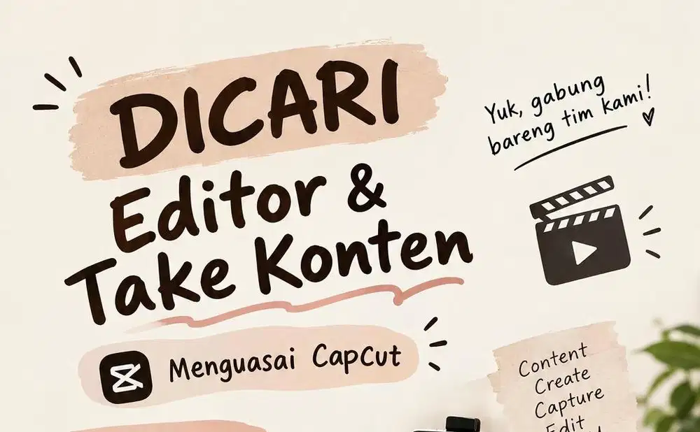 DICARI PERSONAL ASISTANT UNTUK KONTEN KREATOR