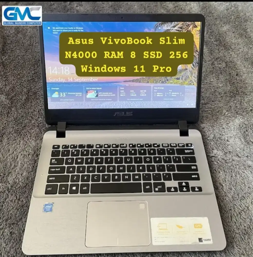 Asus VivoBook N4000 RAM 4 / 8 GB SSD 256 GB Windows 11 Pro