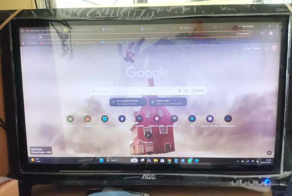 Monitor PC layar sentuh AOC 19,5 inch