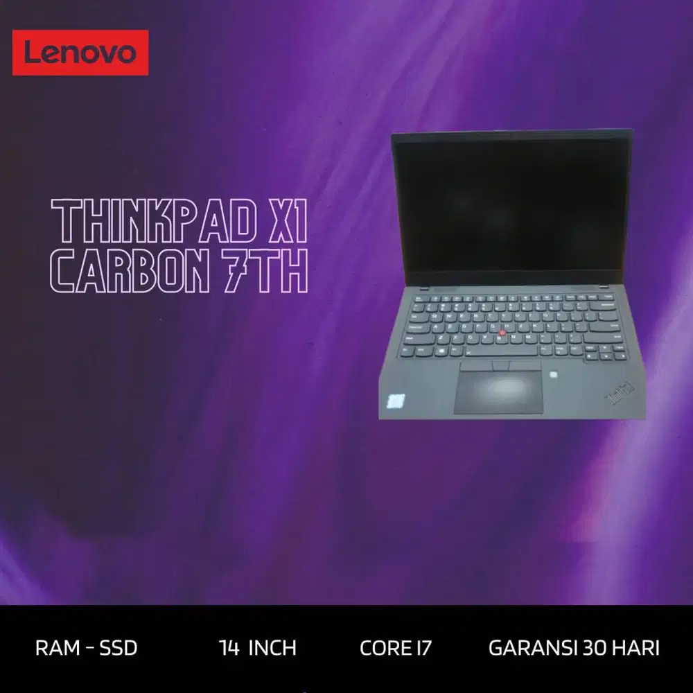 LENOVO THINKPAD X1 CARBON G7 CORE I7 GEN8 16/512 LAYAR 14 INCH FHD *RC