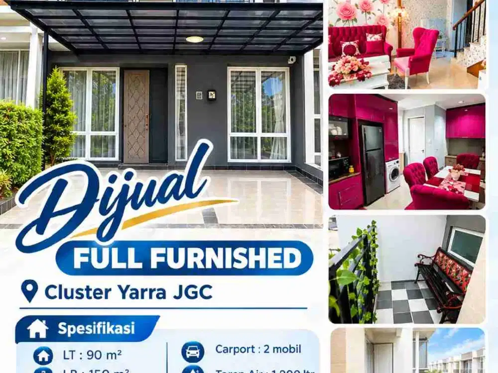 Hunian mewah 2 lantai full furnished di Jakarta Timur