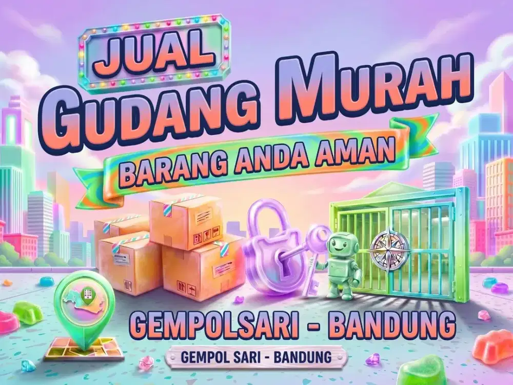 JUAL GUDANG DI GEMPOL SARI, CIJERAH, MELONG, BANDUNG KULON.