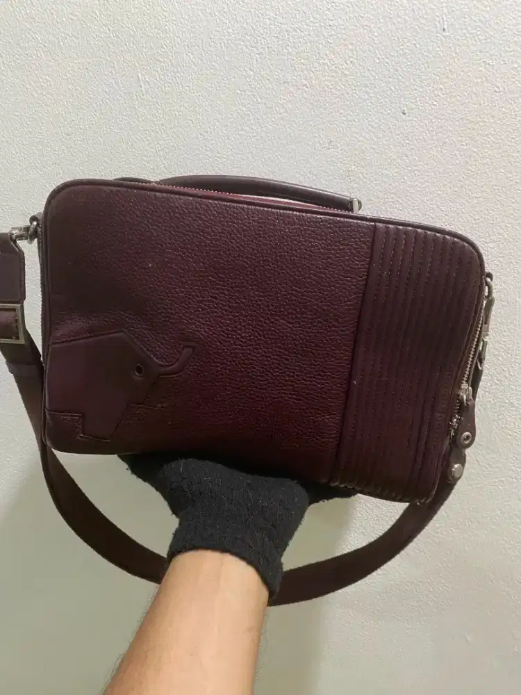 Tas selempang braun buffle geemany original sale burgundy net price