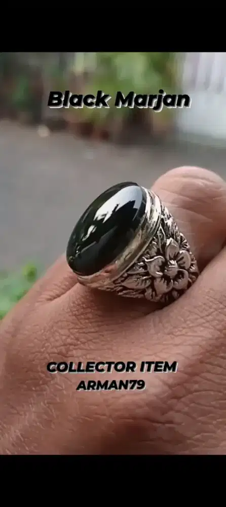 Batu Marjan Hitam Rare item Bukan Yaman Kecubung