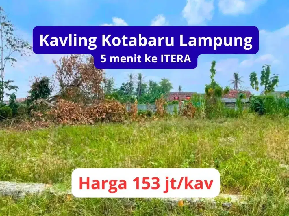 Tanah Murah Lampung 5 menit ke kampus ITERA