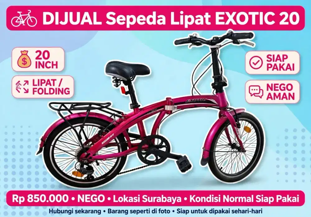 Sepeda lipat merk exotic 2026