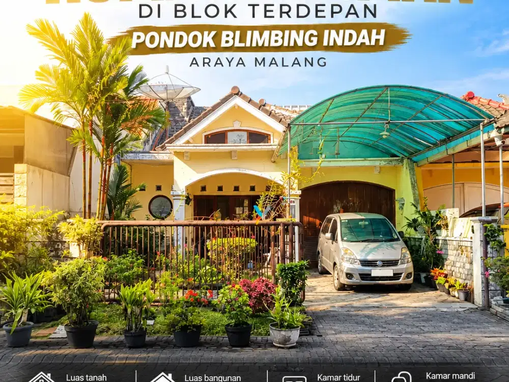 Rumah Siap huni di blok terdepan PBI Araya Malang