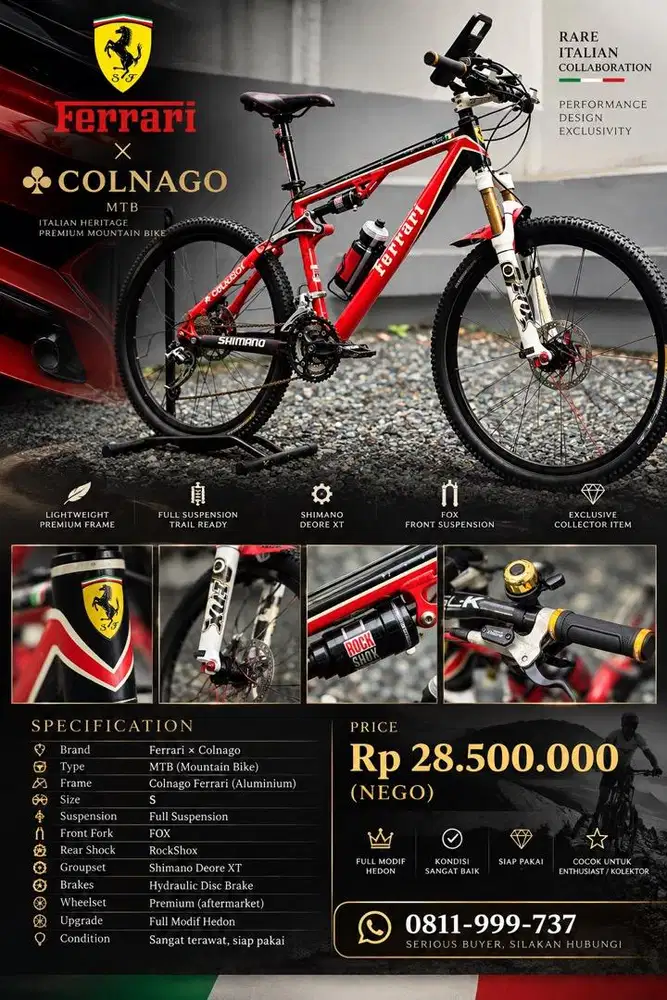 Sepeda MTB Ferrari Colnago - DIJUAL RARE!