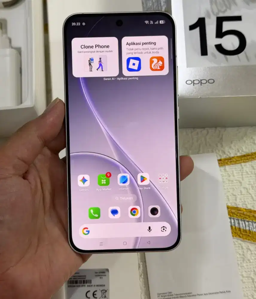Oppo Reno 15 5G 8/256GB Garansi Resmi Fullset Mulus Istimewa