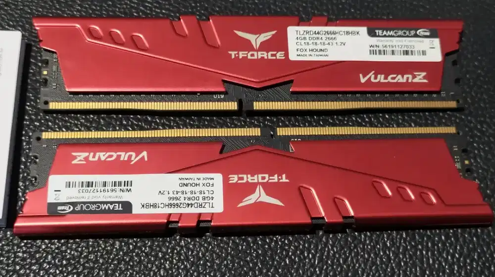 Ram PC T-Force vulcanz DDR 4 gaming 8 GB