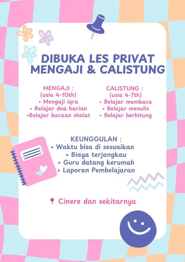 Les privat anak usia 4-10 tahun