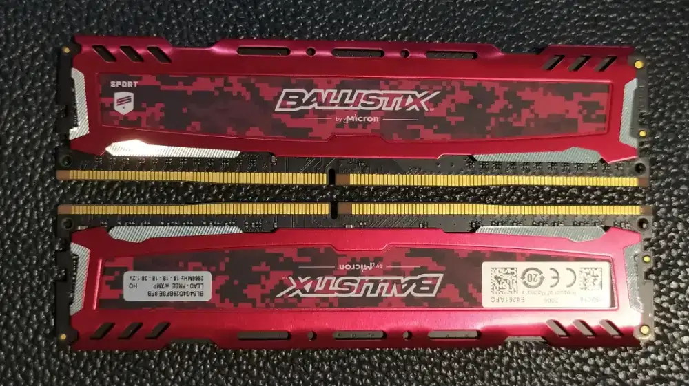 Ram PC Ballistix DDR 4 2666 gaming 8 GB