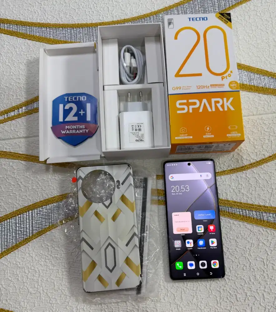 Tecno Spark 20 Pro Plus 8/256GB NFC 120Hz AMOLED Fullset Bekas Pakai
