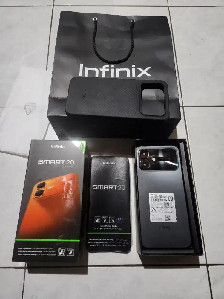 Dijual infinix smart 20 4/128gb like new seminggu beli