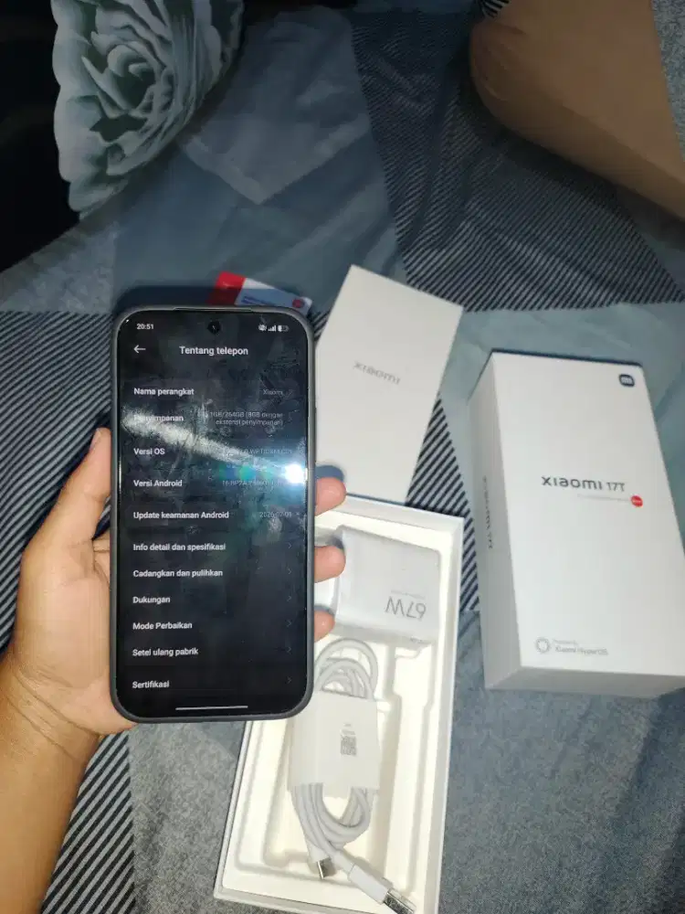 Xiaomi 17t 12/256gb warna black second