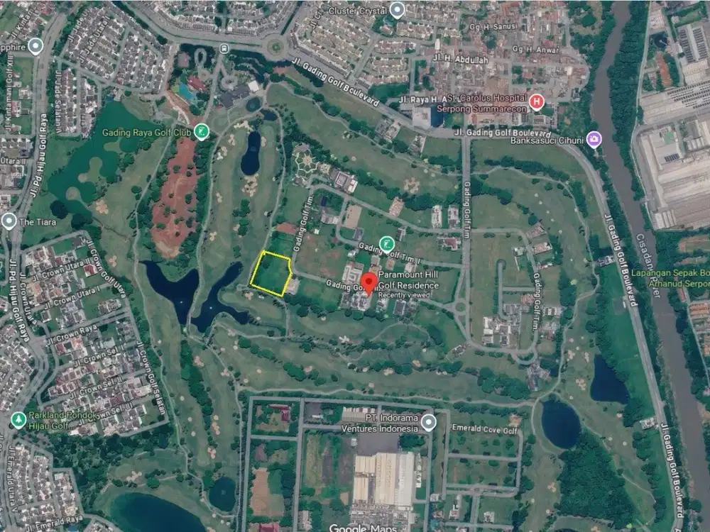 Tanah Super Bagus View Golf Paramount Hill Golf Residence Serpong n1172