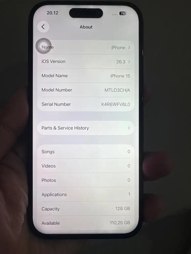 Iphone 15 grey 128gb wifi only