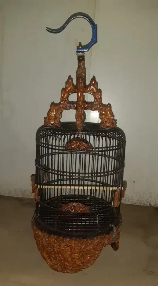 KANDANG BURUNG UKIR RESIN PLECI SMALL