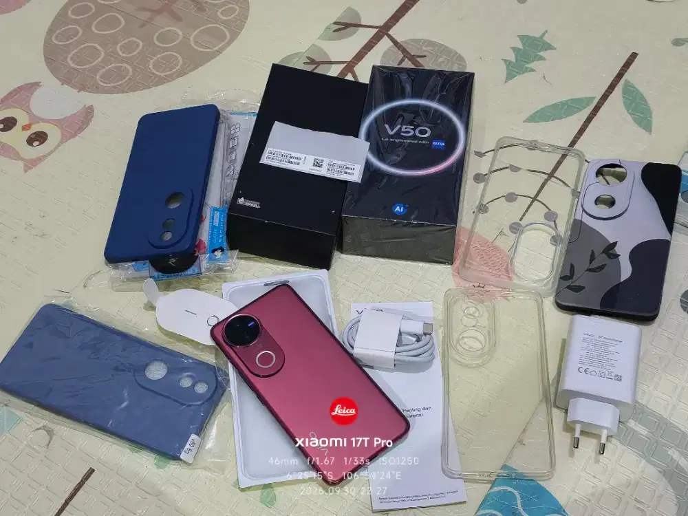 Vivo V50 12/256 GB fullset original mulus garansi 2027