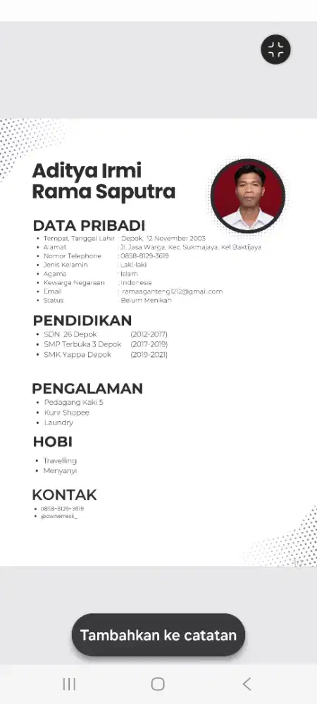 Siap kerja lokasi depok