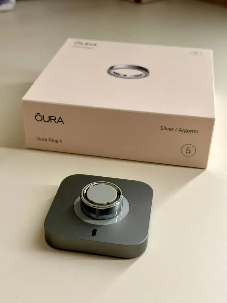 Oura Ring 4 Silver Size 5 – Second Terawat, Tanpa Baret