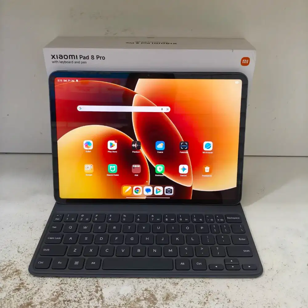 Xiaomi Pad 8 Pro 12/512 + Keyboard + Pen Fullset Original Bawaan