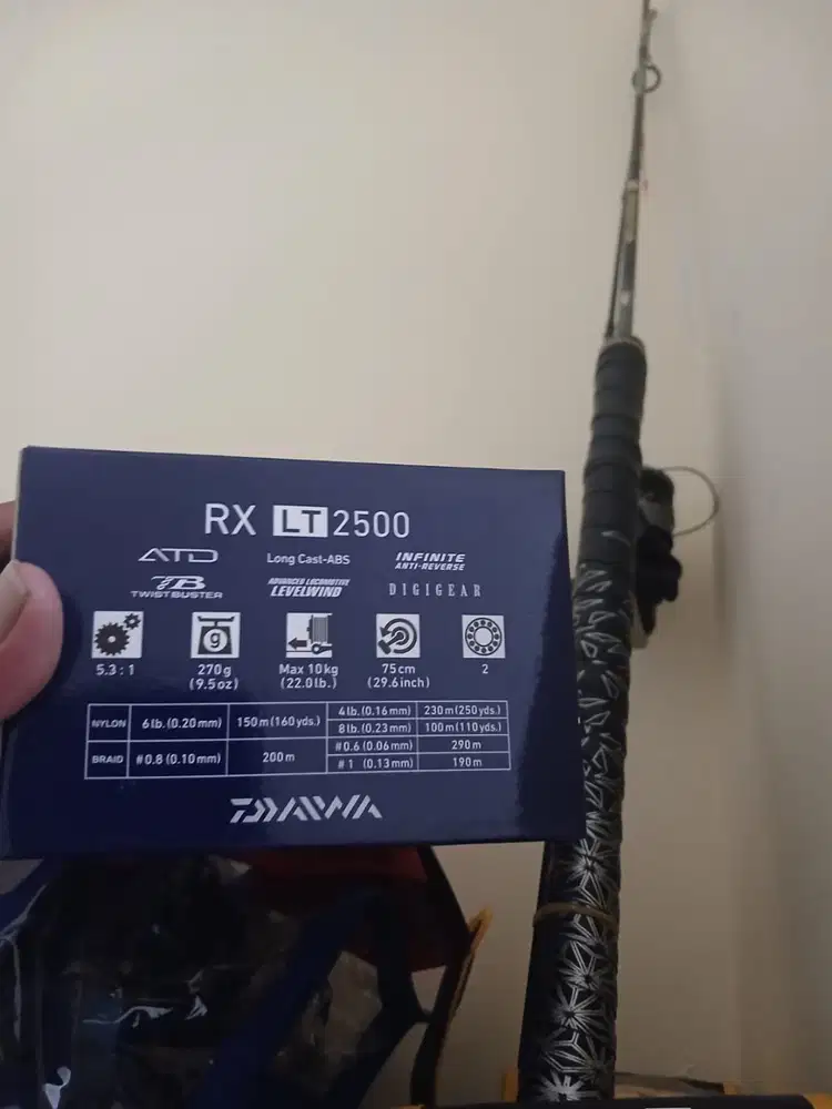 Jual Joran Pancing + Reel Daiwa RX LT 2500