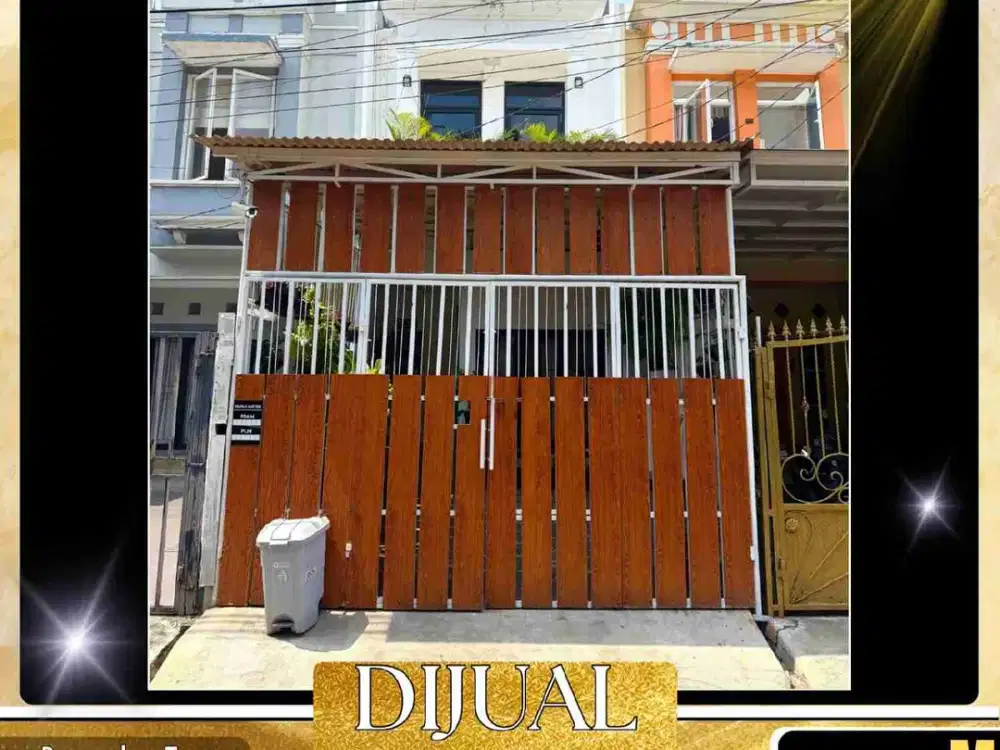 DIJUAL RUMAJ MEWAH & AELEGAN 3 LANTAI  LUAS TANAH 60 M² DI PERUMAHAN TAMAN PALEM LESTARI CENGKARENG JAKARTA BARAT