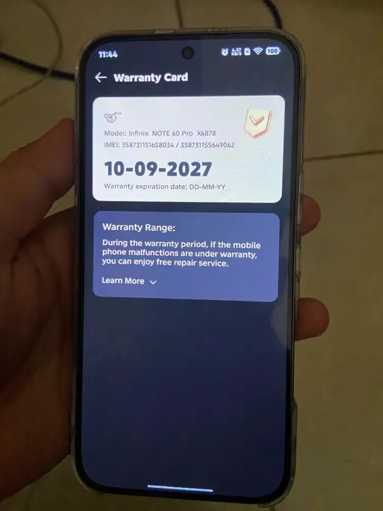WTS INFINIX NOTE 60 PRO 8+5/256GB FULLSET ORIGINAL