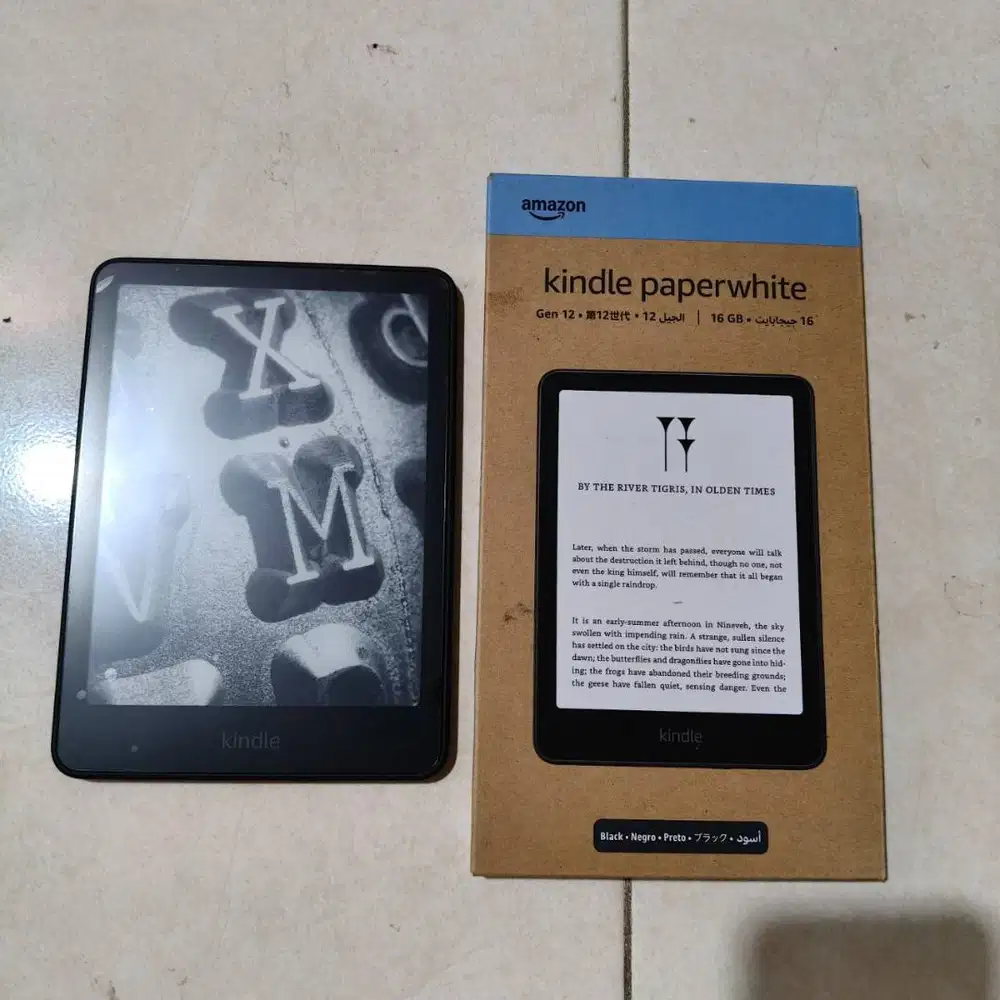 Amazon Kindle Paperwhite 12th gen 16GB Black No Ads Bekas Mulus Fullse