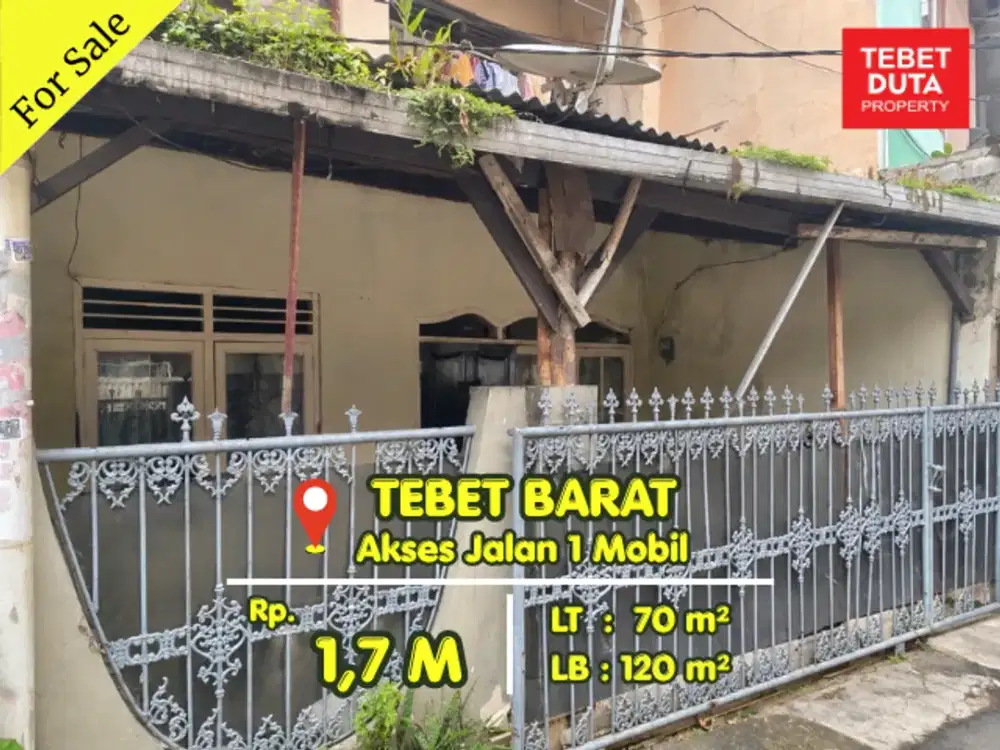 Rumah Dijual Cepat di Tebet Timur 2 Lantai Lokasi Strategis Jalan 1 Mobil Jarang Ada