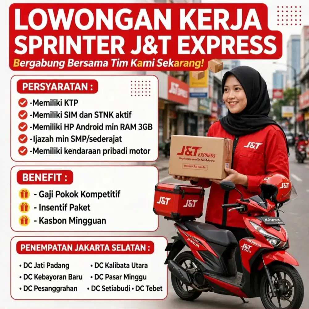 Loker kurir J&T Express Jakarta selatan