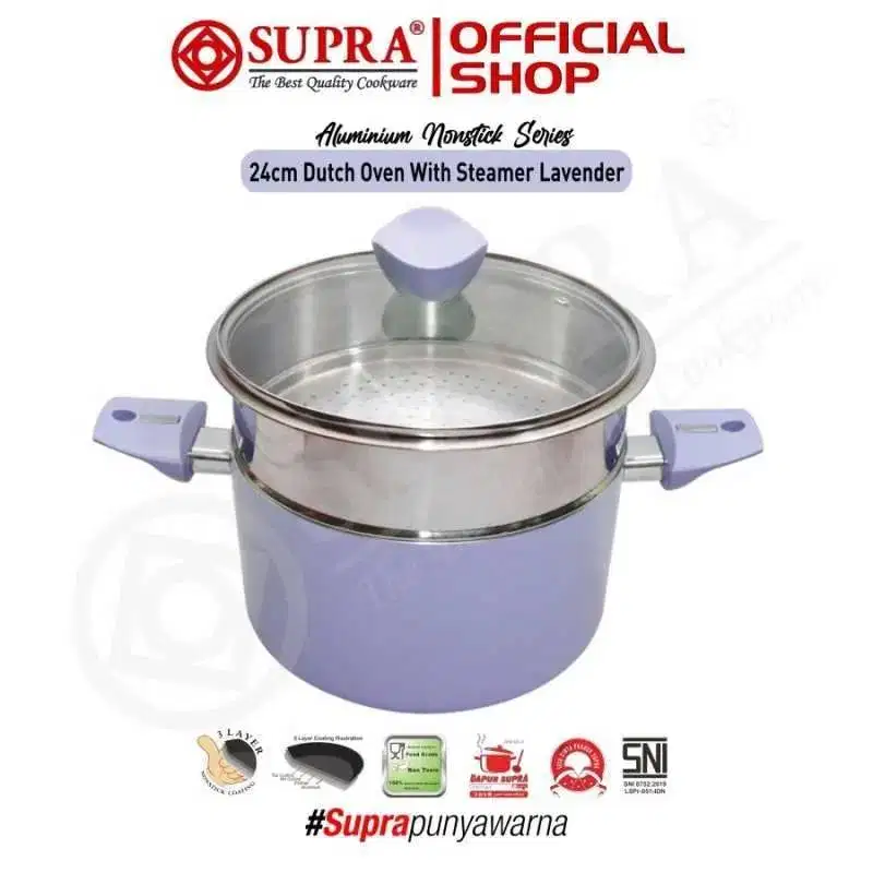 kukusan stainles steel SUPRA aluminium nonstick dutch Steamer Susun
