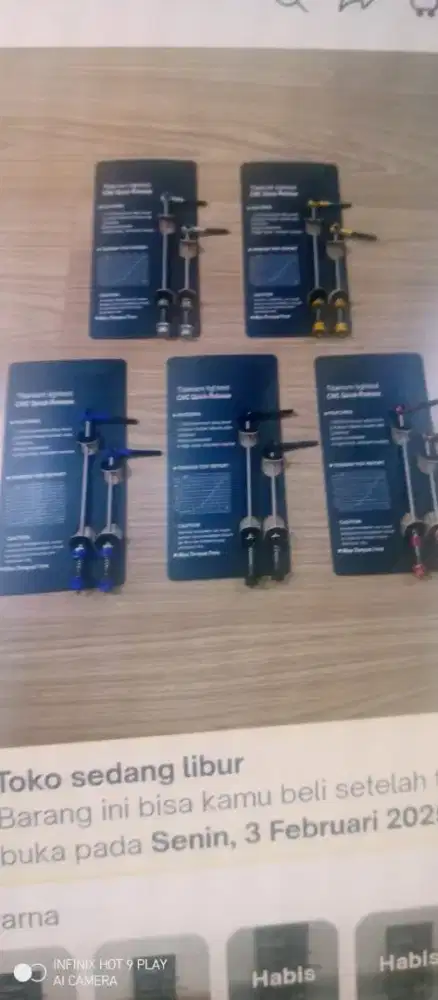 Baut as roda quick releace