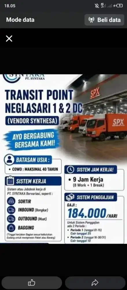 Loker gudang shopee