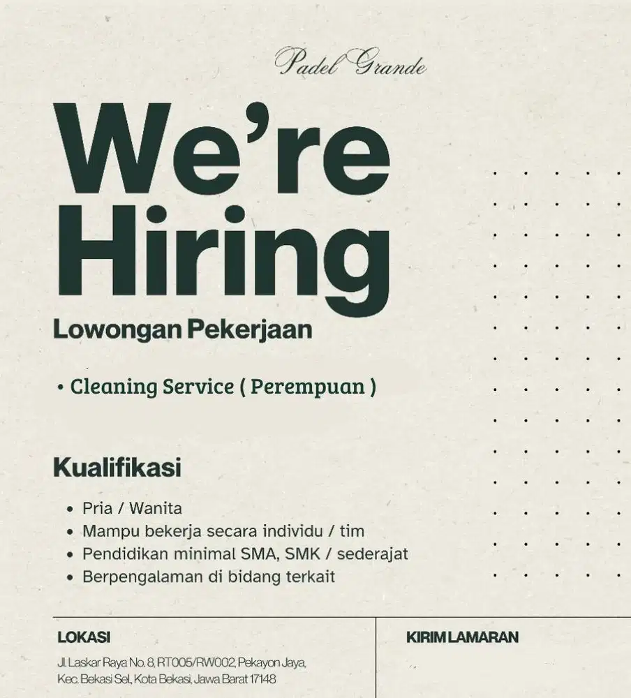 Lowongan Pekerjaan